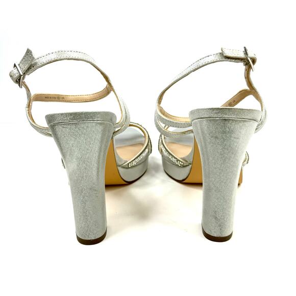 Nina Women's Saralyn Platform Block Heel Sandals Silver Size 8.5M NWT/Box - Picture 5 of 7